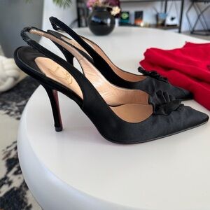 Christian Louboutin black sling backs size 35
